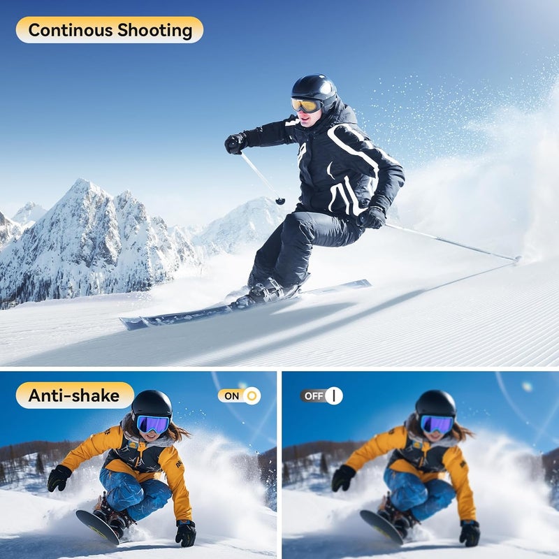 Focusify Underwater Camera, 2.7K 56MP 33FT Waterproof Digital Camera with 6X Optical Zoom & 4X Digital Zoom 2.8" IPS Screen, Ideal for Snorkeling, Swimming and Outdoor Adventures with 32G Card - Image 5